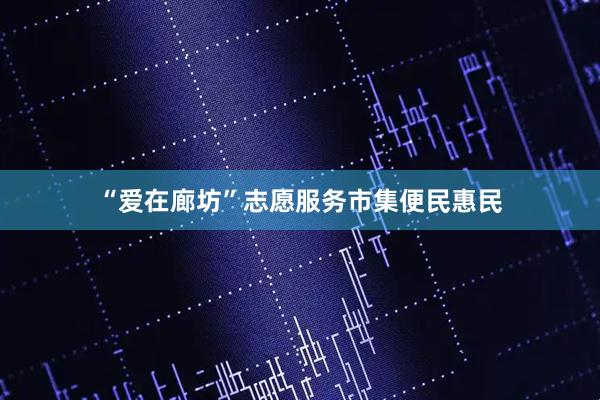“爱在廊坊”志愿服务市集便民惠民