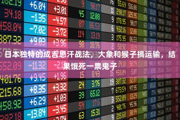 日本独特的成吉思汗战法，大象和猴子搞运输，结果饿死一票鬼子